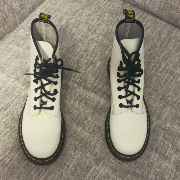 Dr. Martens White Leather Boots - Picture 8 of 8